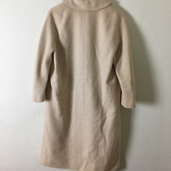 Vintage 1950s-60s Cream Wool Coat - Picture 2 of 3